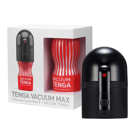 Вакуумная насадка Tenga VACUUM MAX + мастурбатор Tenga Vacuum Cup, 5 режимов работы Sex Aura