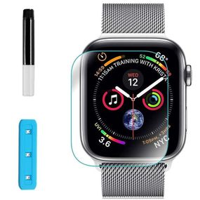 Захисне 3D скло Nano Optics з УФ лампою для Apple Watch Series 7/8 41 mm