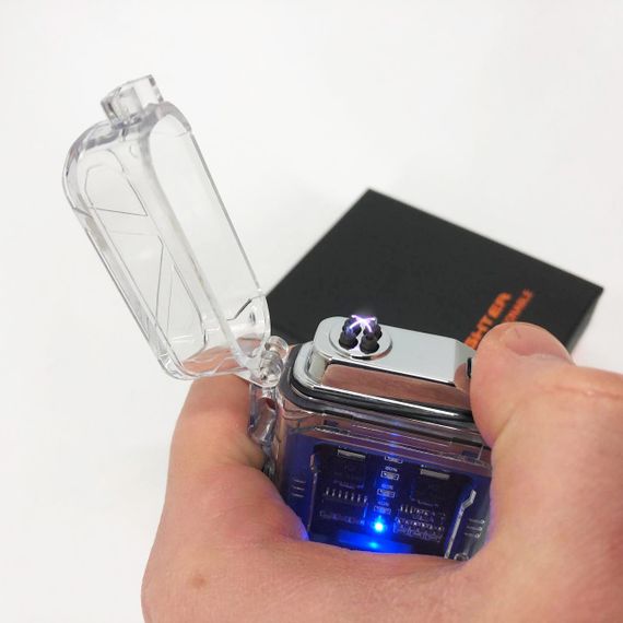 Сенсорная зажигалка с зарядкой от юсб HL-517, Зажигалка для путешествий, FX-232 Сувенирные зажигалки | Зображення 4