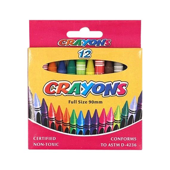 Набір дитячих воскових олівців "Crayons" 8496-12E 90 мм, 12 кольорів