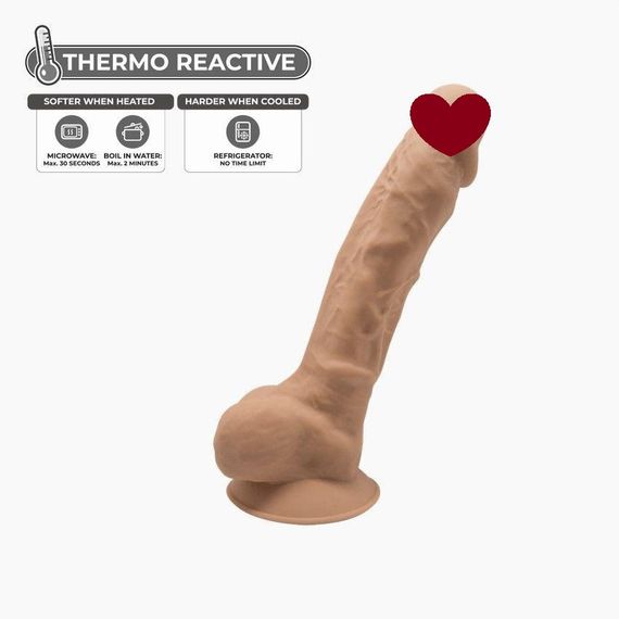 Фалоімітатор SilexD Johnny Caramel (MODEL 1 size 7in), двошаровий, силікон + Silexpan, діаметр 3,8см sexstyle