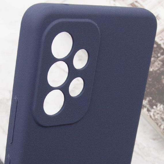 Чехол Silicone Cover Lakshmi Full Camera (AAA) для Samsung Galaxy A53 5G Темно-синий / Midnight blue | Зображення 5