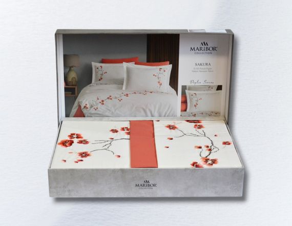 Постельное белье Maribor Elegance Poplin 200 х 220 см Sakura Krem | Зображення 4