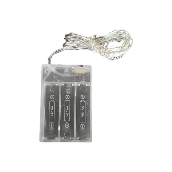 Гірлянда на батарейках мідний провід 5м Білий