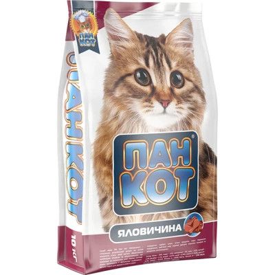 Сухой корм для кошек Пан Кот Говядина 10 кг (4820111140091) - Топ Продаж!