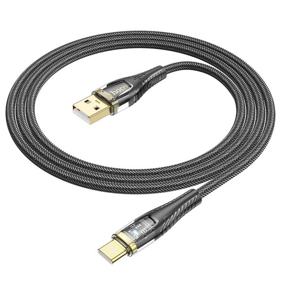 Кабель Hoco U121 з індикатором USB to Type-C 1.2m black | Зображення 3