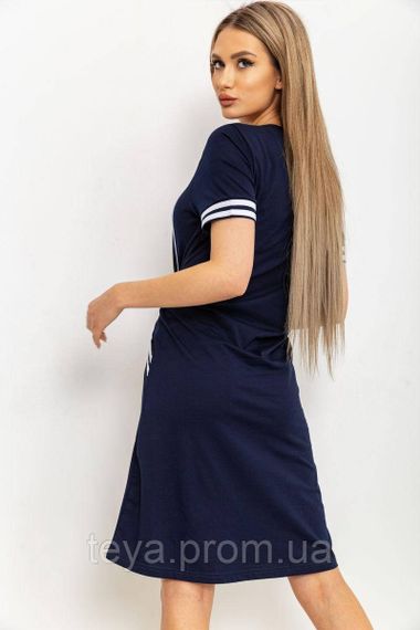 Красивое женское платье с принтом сезон весна-лето цвет темно-синий размер XXXL FG_00300 | Зображення 2