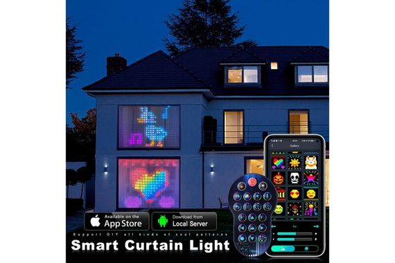 Гірлянда-штора з дистанційним керуванням через APP, Bluetooth, USB, XPRO SFK-07 2*2 (44876-16903_1381) | Зображення 2