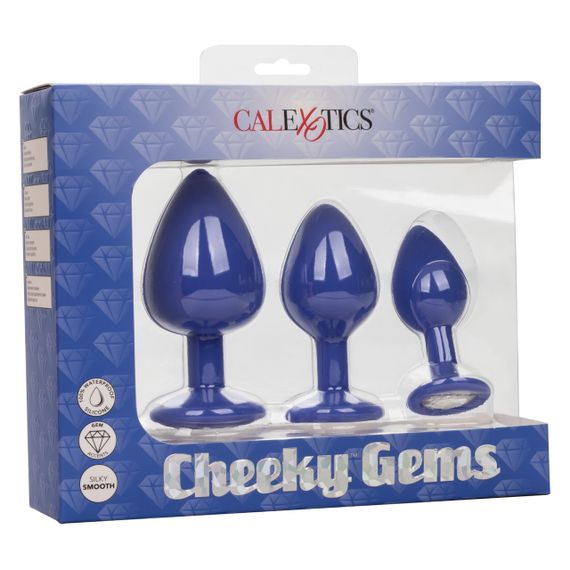 Набор анальных пробок California Exotic Cheeky Gems 3 Pcs Purple | Зображення 2