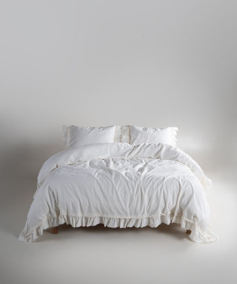 Постельное белье Limasso Stonewashed Francesca 200 х 220 см Snow White