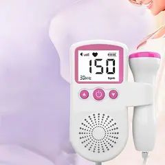 Портативный фетальный доплер, доманшный монитор сердечного ритма плода с подсветкой экрана | Зображення 2