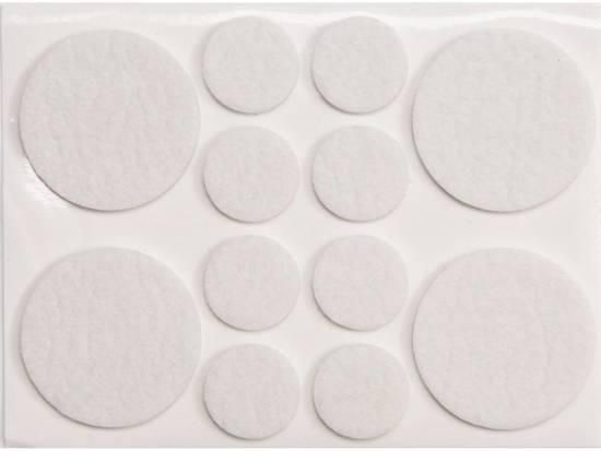 Протектор самоклеючий повстяний VOREL, Ø=20,38мм, набір 12шт. [60/720] VR-74838