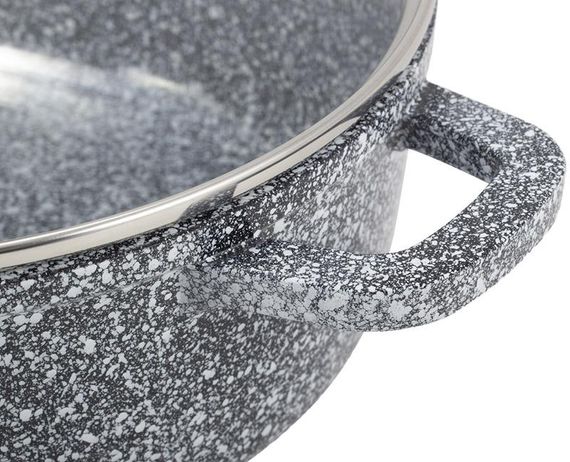 Каструля Kamille Snow Marble 6.5л індукційна з антипригарним покриттям | Зображення 2
