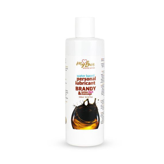 2в1 лубрикант та масажний гель - MyLove Aroma Series Intim&Massage Brandy, 300 мл Sex Aura