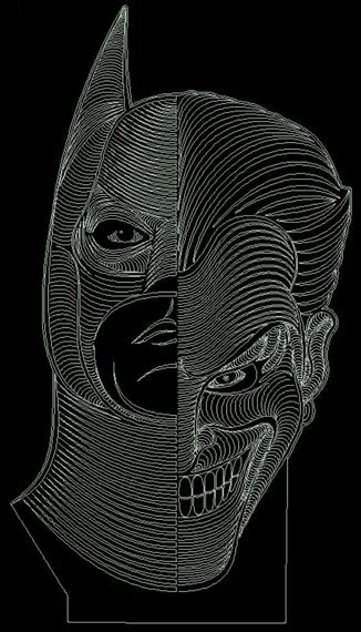 Акриловый светильник-ночник Бэтмен Джокер белый tty-n000742