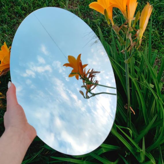 Акрилове дзеркало, неб'ється, на самоклейці, овал 270х420х2мм SW-00000748