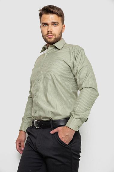 Рубашка мужская, цвет оливковый, 244R881 | Зображення 2