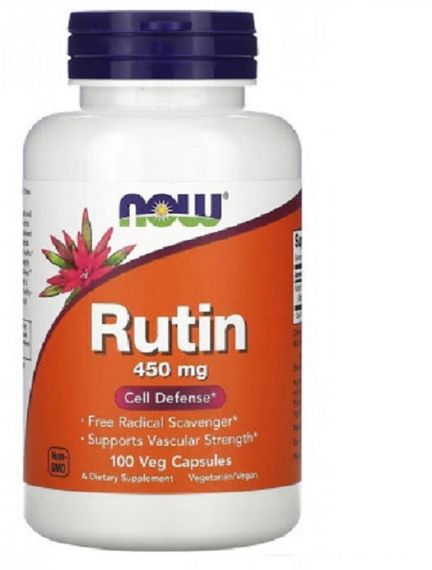 NOW RUTIN / РУТИН 450мг клеточная защита в капсулах №100