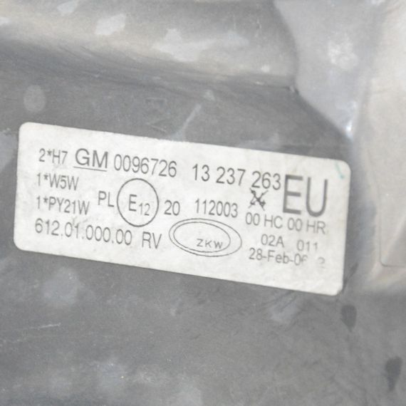 Фара ліва лінзована Opel Corsa C 2000-2006 Фара передня ліва Опель Корса Ц 13237263 0096726 | Зображення 4