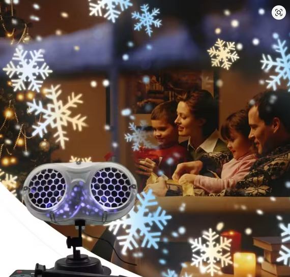 Різдвяна фотолампа у формі штучної сови — проєкційна підсвітка для дому та саду | Зображення 1