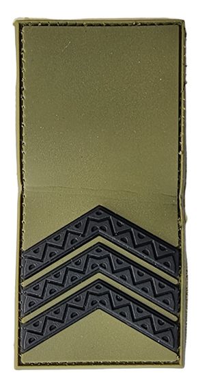 Шеврон погон Tactic4Profi гумовий Сержант ЗСУ хакі (10*5)