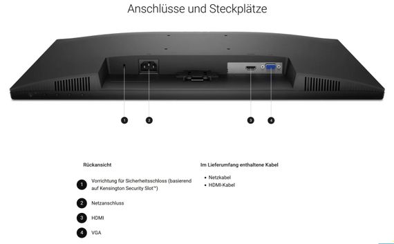 Монитор DELL 23.8&quot; SE2425HM D-Sub 210-BQZT | Зображення 2