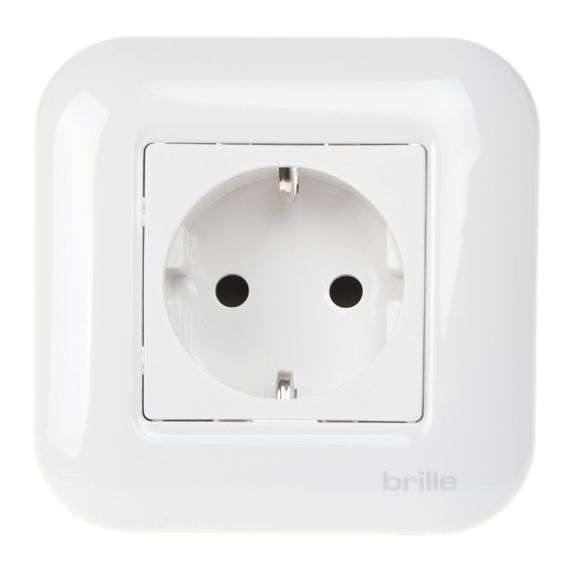 Розетка с заземлением TB-1RZ White