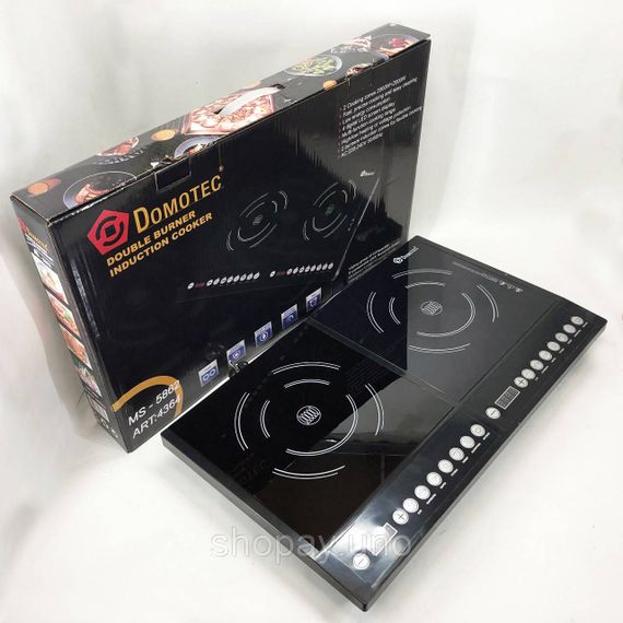 Плита кухонна переносна Domotec MS-5862 4000 Вт, Мобільна електрична плита Портативна переносна RP-85 | Зображення 1