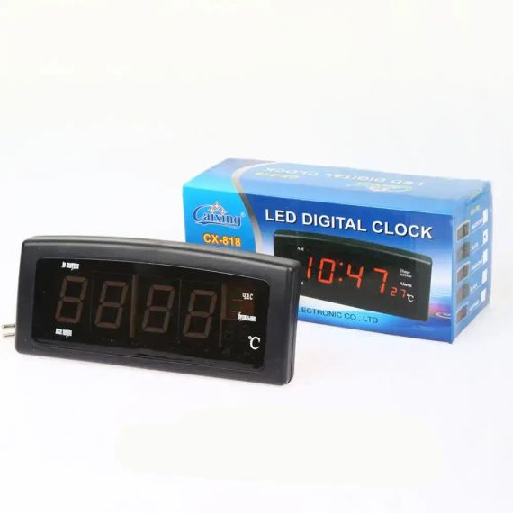 Годинник настільний з будильником Caixing CX-818 із зеленим підсвічуванням | Зображення 2