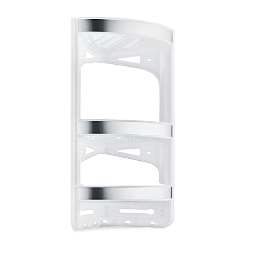 DECOR Поличка для душку кутова (12) ( х128 білий + малюнок металік)