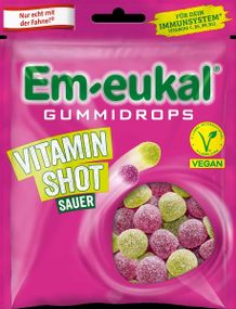 Em-eukal Gummidrops Vitamin Shot Sauer – Жувальні льодяники для імунітету з вітамінами, Німеччина