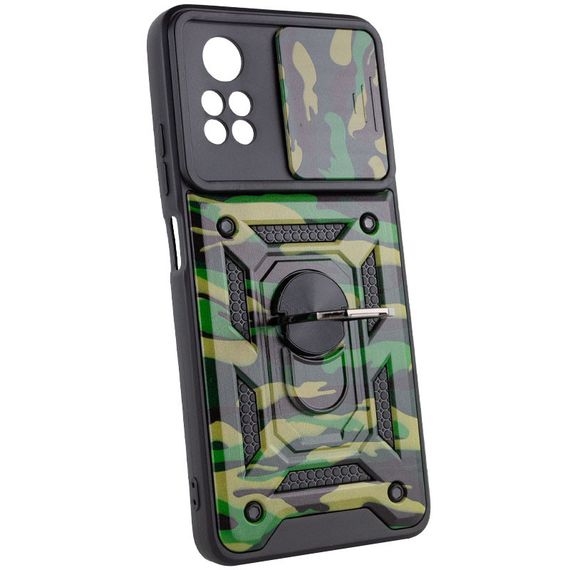 Ударопрочный чехол Camshield Serge Ring Camo для Xiaomi Poco X4 Pro 5G Зеленый / Army Green | Зображення 2