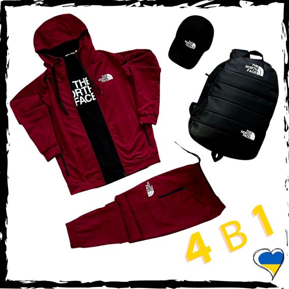 Комплект спортивний The North Face. Костюм+футболка+кепка+рюкзак. Спортивний костюм