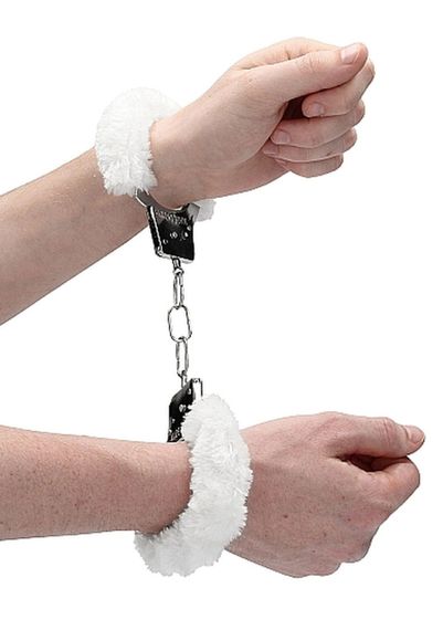 Наручники - Ouch! Beginner's Handcuffs Furry White Sex Aura | Зображення 5