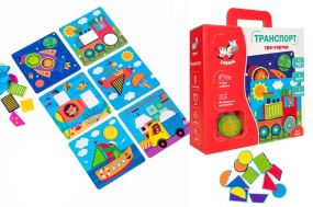 Дерев'яна гра «Мозаїка Транспорт» Україна Vladi Toys