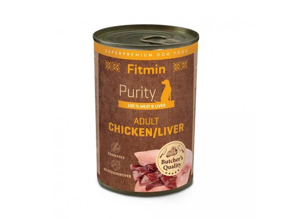 Fitmin dog Purity tin chicken with liver 400г | Зображення 1