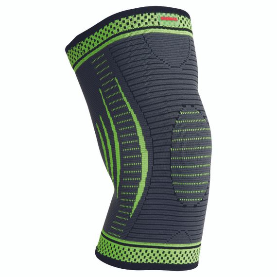 Компресійний наколінник MadMax MFA-284 3D Compressive knee support Dark grey/Neon green L