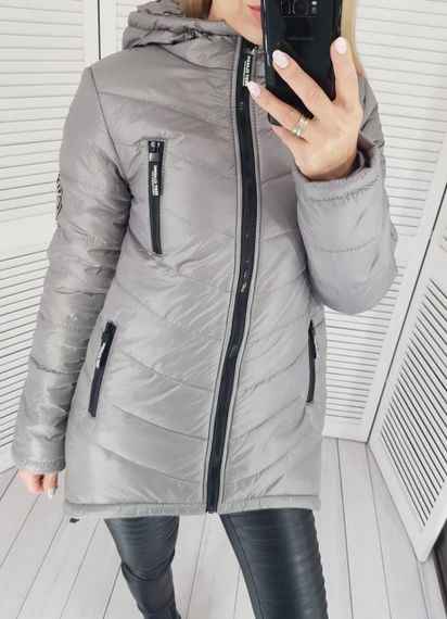Елегантна жіноча парка, арт. 300, сірий