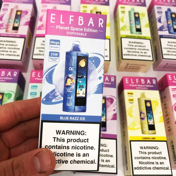 ELF BAR Planet 25000. Синяя Малина (Blue Razz Ice) | Зображення 1