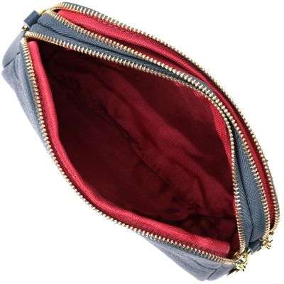 Сумка Vintage На два отделения из натуральной кожи Синяя (22355) | Зображення 9