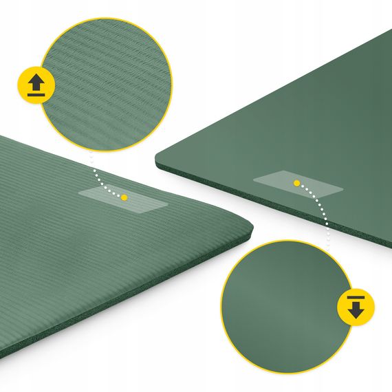 Килимок (мат) спортивний 4FIZJO NBR 180 x 60 x 1 см для йоги та фітнесу Navy Green (P-5905973406680) | Зображення 4