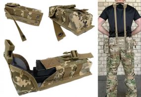 Підсумок під два магазини АК одинарний закритий Піксель ЗСУ MM-14 (MOLLE, підсумок на розгрузку, жилет, РПС)