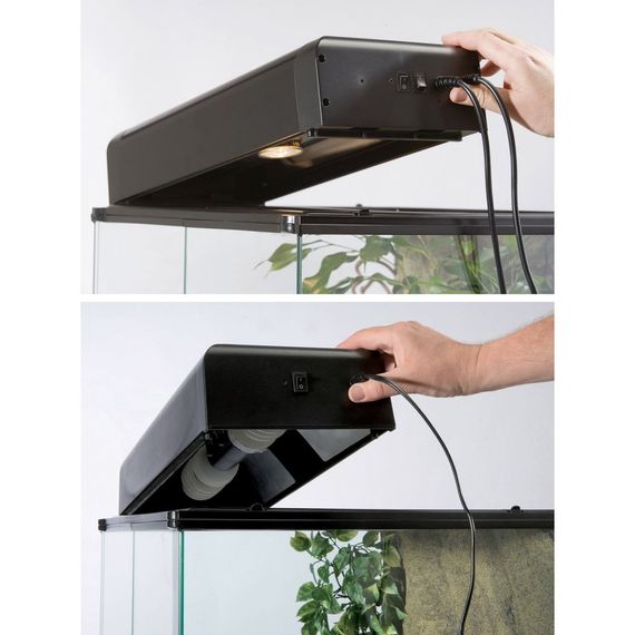 Світильник ExoTerra для тераріумів Compact top для ультрафіолетових ламп пластик метал E27 30х9х15 см | Зображення 3