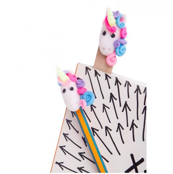 Детский набор для лепки из полимерной глины "Закладки Единороги" (ПГ-005) PG-005 закладки для книги | Зображення 1
