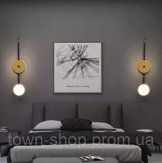 Люстра потолочная LED BD8886-bk-ab-k Черный 6х22х45 см. | Зображення 1