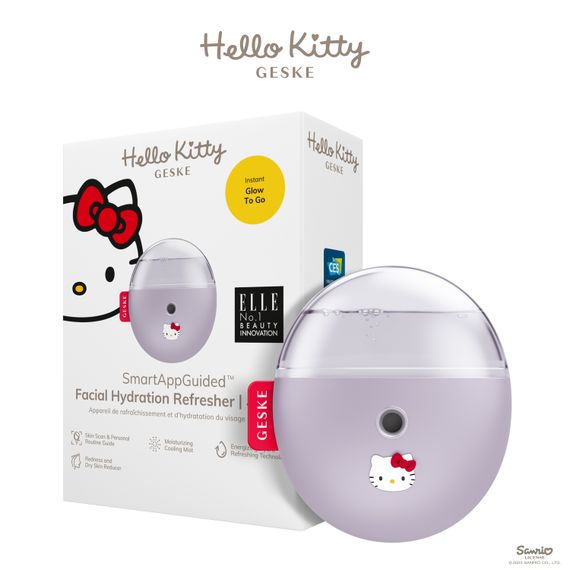 Електронний освіжувач для зволоження обличчя GESKE Facial Hydration Refresher 4в1 by Hello Kitty purple