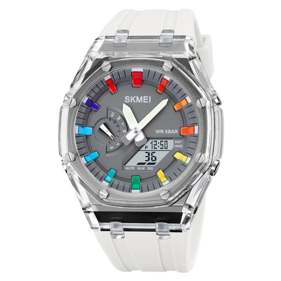 Наручний годинник Skmei 2100WTGY White-Grey