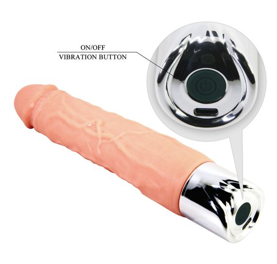 Перезаряжаемый вибратор реалистик Pretty Love - Osric Pro Realistic Vibrating Dildo, BW-500081DC Sex Aura | Зображення 7