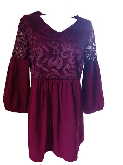 Блуза подовжена М&M бордо розмір 50 (213866) | Зображення 2