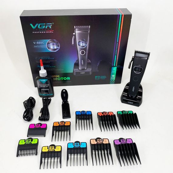 Акумуляторна машинка для стрижки VGR V-880C. Колір: чорний | Зображення 8